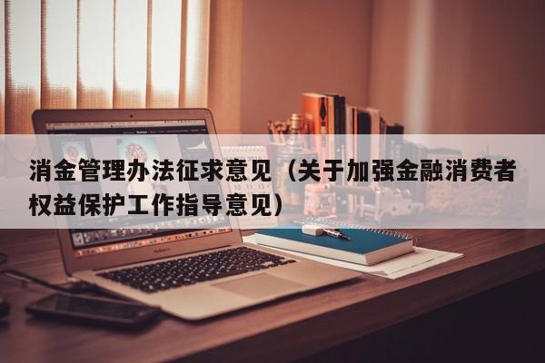 消金管理办法征求意见（关于加强金融消费者权益保护工作指导意见）